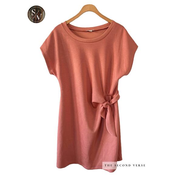 Lucky & Coco Dresses & Skirts - Lucky & Coco Sleeveless Side Tie Dress Coral Peach Casual Work XL